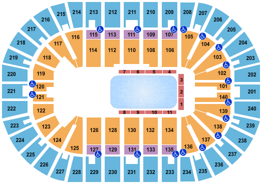 Heritage Bank Center Frozen Seating Chart